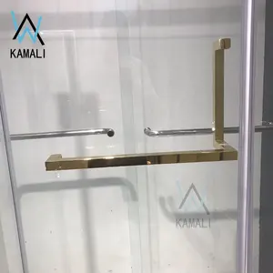 Kamali aço inoxidável frame vidro divisória limpar vidro temperado para chuveiro porta divisória