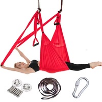 Vom Hersteller Gelieferte Aerial Yoga Hängematte mit Sechs Griffen Anti-Elastisches Inversions-Design Extra Dick für Yoga-Studios