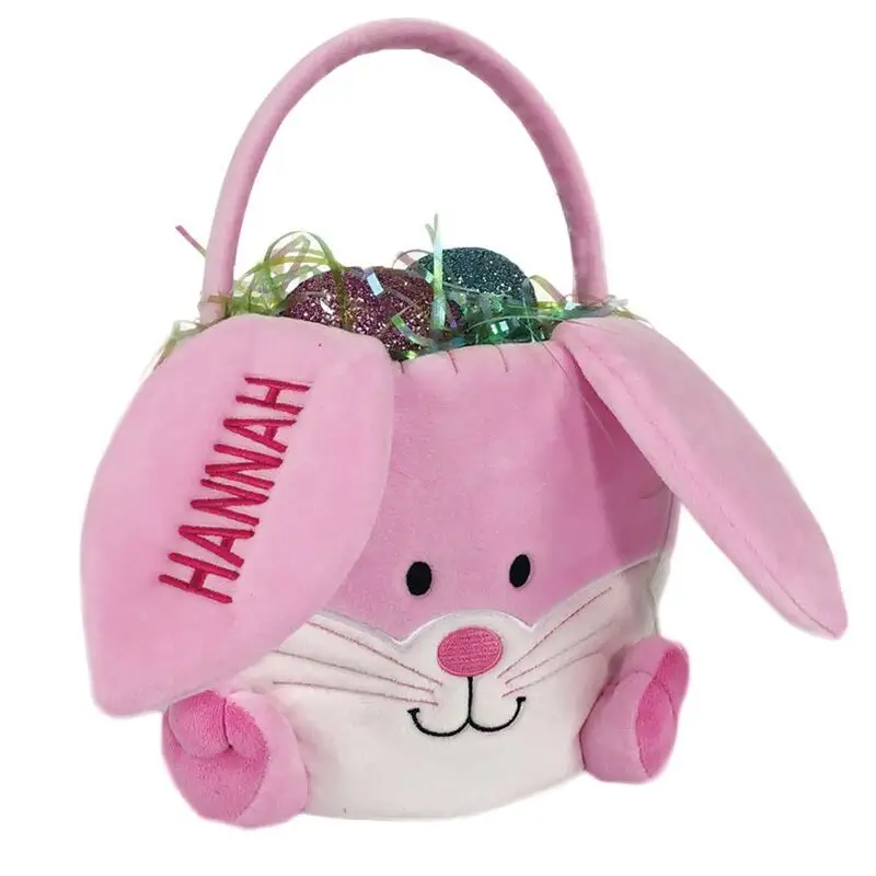 Groothandel Custom Hunt Bag Decor Bunny Emmers Tote Speelgoed Monogram Naam Easter Manden