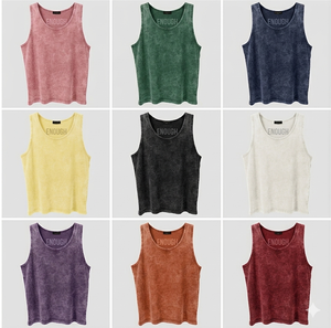 เสื้อกล้ามแบบยูนิเซ็กซ์ ล้างสีแบบแอซิดวอช ผลิตจากผ้าฝ้าย 100% 160 กรัม (36) - Product Image 1