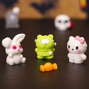 Miniaturas de Resina de Animales Góticos Románticos de Vampiro, Tendencia 2026, Estatuas Decorativas para el Hogar de Halloween, Estilo Vintage Cremoso y Romance Oscuro - Product Image 4