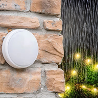 Lampu Dinding Luar Ruangan LED 15W IP65 Bahan PC ABS Lampu Bulkhead Tahan Air Desain Silinder Untuk Taman 5000K Cahaya Siang 2 Tahun Garansi 20