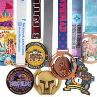 Médaille Sportive Personnalisée en Métal, Design 3D, Alliage de Zinc Doré, Marathon, Récompense, Vente en Gros