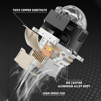 Projecteur de phare LED triple faisceau à prix d'usine, trois lasers LS5+3S 95W, lentille LED auto bi-couche 3 pouces, lentille de projecteur bi-LED