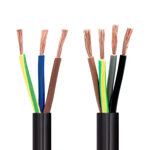 CCC certificado RVV PVC aislado 5*2,5mm 300/500V Cable de construcción de Casa eléctrica Flexible