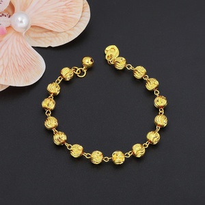 Bracelet pour femme JXX, nouveau design, plaqué or 24 carats, perles tendance, style malaisien, matériau principal en laiton, bijoux - Product Image 3