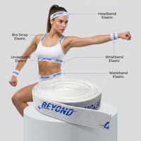 Sangle élastique en nylon durable personnalisée, ultra-extensible, jacquard, douce et agréable pour la peau, pour sous-vêtements, ceintures et vêtements