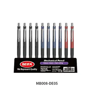 BEIFA MB008 0.5 มม. 0.7 มม. เปลือกสีลบอย่างสะอาด Dark การเขียนเป็นมิตรกับสิ่งแวดล้อมเขียนเรียบดินสอ