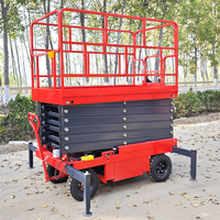 Plateforme élévatrice à ciseaux électrique stationnaire à hauteur moyenne, personnalisable, avec jambes pliantes, capacité 100 kg, longueurs 10m, 12m, 14m, 16m, 18m, pour travaux en hauteur - Vente en gros