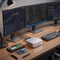 Mini PC OEM NUC AMD Ryzen 5 6600H con Triple Pantalla 4K, 64GB DDR5, Doble SSD NVMe, Estación de Trabajo para Desarrollo y Trading Financiero, Venta al Por Mayor