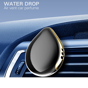 Auto Interieur Zubehör Kunden spezifisches Logo Wasser tropfen Design Metall legierung Luft Entlüftung sclip Auto Lufter frischer Parfüm Duft Aroma - Product Image 5