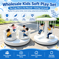 Manège balançoire carrousel tasse à thé souple pour enfants, équipement de jeu intérieur/extérieur pour la location événementielle
