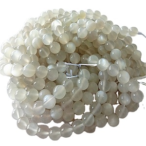 Tự Nhiên Trắng <span class=keywords><strong>Moonstone</strong></span> 3A Vòng Hình Dạng Hạt Và Mịn Đá Quý Strings - Product Image 1