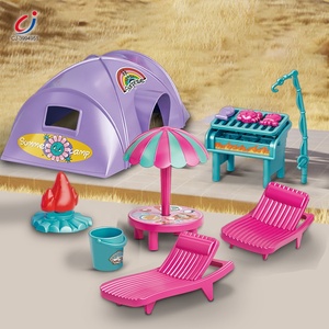 Chengji Juguetes Poupée de mode, jouet préscolaire, jeu d'imitation éducatif précoce, thème <span class=keywords><strong>camping</strong></span>, voiture, ensemble de jouets <span class=keywords><strong>pour</strong></span> bébés - Product Image 3
