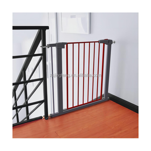 Barrière de sécurité pour bébé en ABS à fermeture automatique avec fonctions de sécurité pour escaliers, double verrouillage, barrière de sécurité pour enfants à fixation par pression - Product Image 4