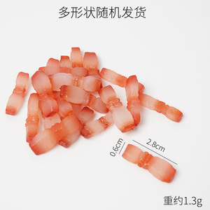 Rebanadas de carne realistas en miniatura y trozos de panceta, accesorios de comida hechos a mano para bricolaje, decoraciones para casas de muñecas - Product Image 5