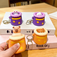 Porte-clés surprise d'Halloween en silicone, jouet anti-stress à presser, pendentif chapeau magique, cadeau