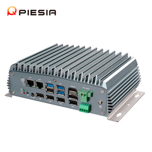 Piesia Dual Lan 6 Com nhôm nhúng máy tính hộp Celeron j6412 DC9-36V 2ddr4 HD + dp + LVDS x86 không quạt công nghiệp Mini PC trường hợp - Product Image 1