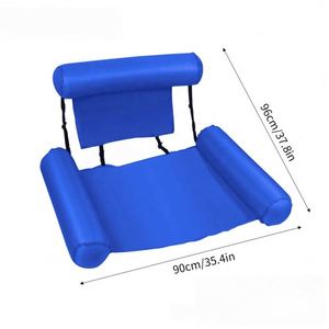 Chaise longue gonflable avec housse en tissu - Chaise de plage portable et flotteur de piscine pour le plaisir estival - Product Image 2