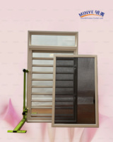 Ventanas de Aluminio y Vidrio con Diseño Moderno, Persianas Horizontales Ajustables de Vidrio Templado para Ventilación de Baños y Cocinas