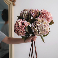 Real Touch Fleurs Artificielles Hortensia Fleurs Soie Fleur Fête De Mariage Bureau Maison Noël Graduation Décor À La Maison