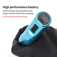 Yilong 11000747 Alat Tato Elektrik Profesional Rotary Pen dengan Motor Tanpa Inti, Kartrid Sekali Pakai, dan Bahan Stainless Steel