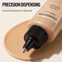 Fond de Teint Liquide Imperméable Personnalisé en Gros, Haute Qualité, Couvrance Totale, Longue Durée, Contrôle du Sébum pour Peaux Foncées