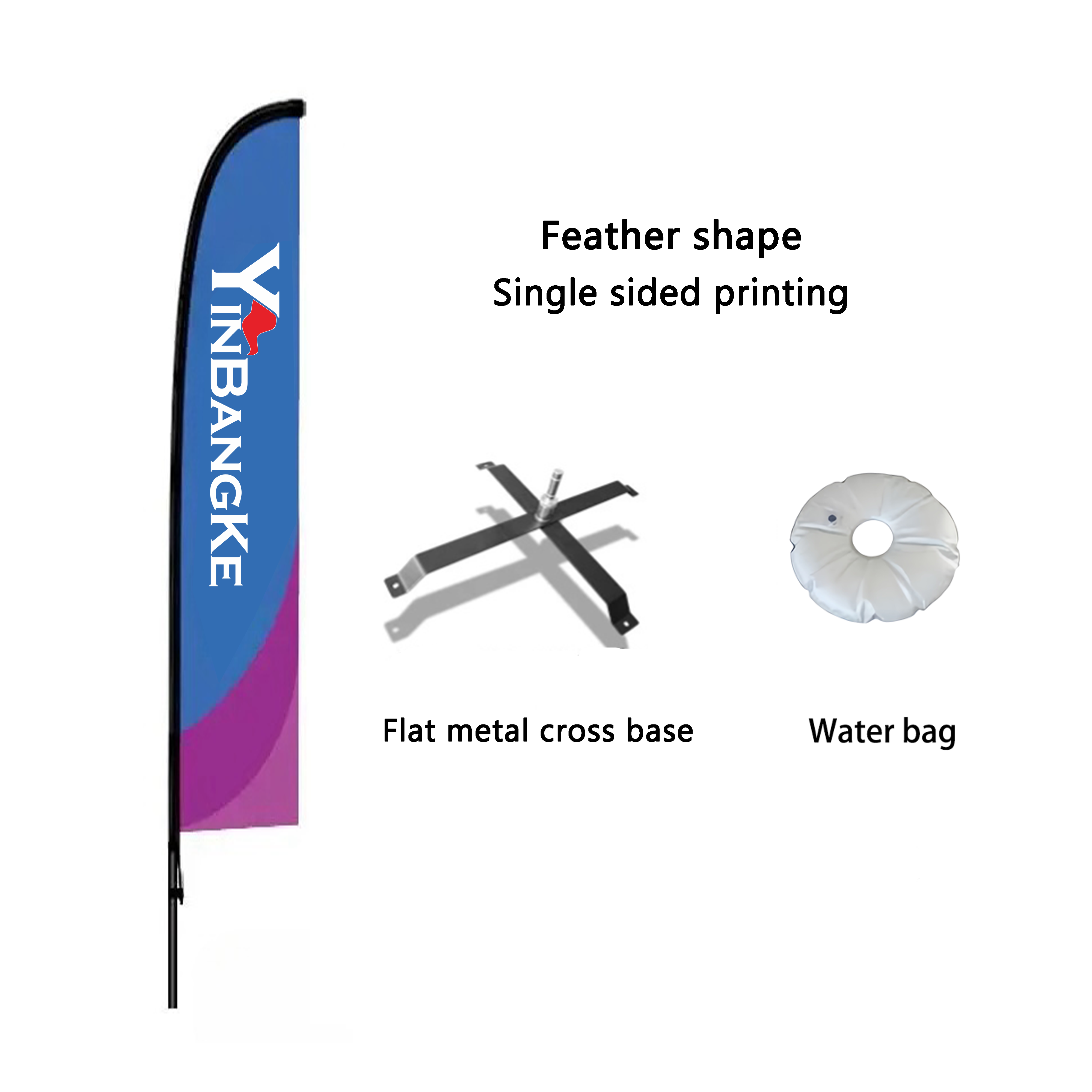 Single Sided Printing+Flat metal cross base