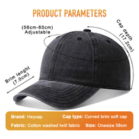 Casquette de baseball vintage en denim délavé, motif lettres brodé personnalisé, 100 % coton, 6 panneaux, style Indie, meilleures ventes