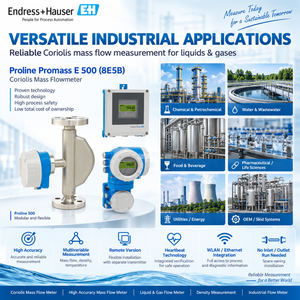 Medidor de Flujo Másico Coriolis de Alta Precisión Endress+Hauser Proline Promass E 500 8E5B Tipo Remoto para Procesos de Aire y Gas OEM - Product Image 1