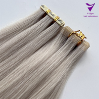 Vente en gros d'extensions de ruban de trame de peau d'injection 100 cheveux humains ruban invisible dans les extensions bloc-notes de cheveux russes établis