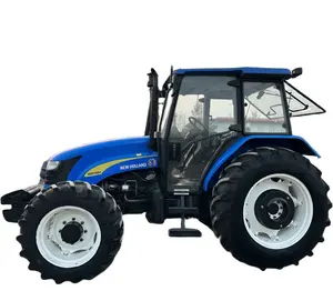 Tarım traktör 100HP 4 tekerlek tahrikli traktör New Holland SNH1004 HP ile çiftlik traktörü kullanılır