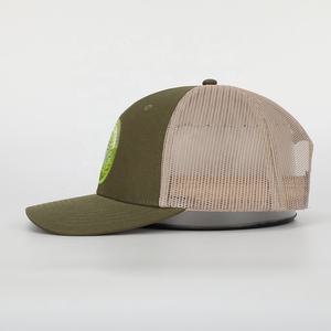 الجملة شعار مخصص التطريز 6 لوحة أبي قبعة عالية الجودة القطن Gorras ، رجالي أسود العصرية الجيش الأخضر كامو - Product Image 3