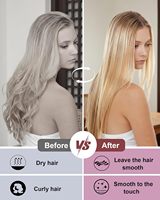 Mini lisseur de cheveux rechargeable sans fil à 3 vitesses de réglage de la température, lisseur de cheveux portable pour femmes, pour la maison et les voyages