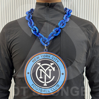 Collier pour fan de football universitaire personnalisé en ABS/EVA 3D, durable, léger, flexible, portable, cadeau sportif pour les fêtes et les jours de match