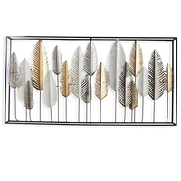 Cadres muraux décoratifs pour la maison, best-sellers, art métallique, cadre en métal, feuille, artisanat