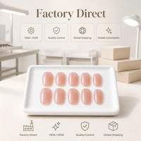 K790 Kaixin – Faux ongles à presser roses nude transparents, forme ronde et ovale, brillants, couvrance totale, réutilisables, vente en gros