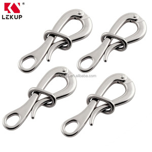 ตะขอเกี่ยวแบบพับได้สำหรับงานหนัก ขนาด 4 นิ้ว ทำจากสแตนเลส 316 สำหรับเรือ พร้อมห่วงสำหรับแพชูชีพ - Product Image 1