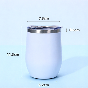 Tumbler a Forma di Uovo da 12oz in Acciaio Inox 304, Tazza Termica Isolata per <span class=keywords><strong>Auto</strong></span>, Casa, Feste, Regalo Semplice, Bicchiere per Acqua - Product Image 3