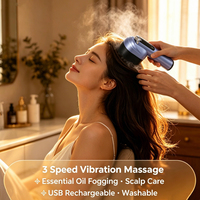Peigne applicateur de liquide pour cuir chevelu, diffuseur d'huile de croissance capillaire électrique, massage par vibration à lumière rouge, 3 modes, masseur rechargeable USB