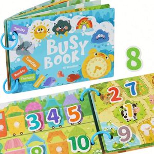 Livre d'activités sensorielles pour tout-petits : Jeu de puzzle et d'association éducatif pour enfants avec ruban magique – Livres d'activités en papier pour l'éveil précoce - Product Image 3