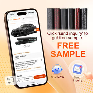 فيلم تغليف سيارات من الكربون الأحمر المصنوع بالطرق، فيلم فينيل أسود اللون عالي المرونة، ملصق سيارات من مادة PET - Product Image 6