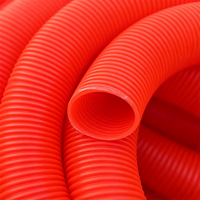 Tuyau flexible en PE ondulé à double paroi, tube en polyéthylène à paroi intérieure lisse, protection extérieure pour câble à fibres optiques de télécommunications