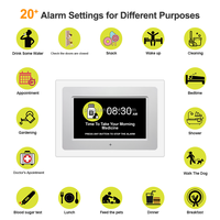 Pros 7 "rappels d'alarme acrylique grand jour Date heure démence horloge 7 pouces Lcd numérique jour calendrier horloges pour personnes âgées âgées
