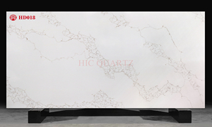 Calacatta หินควอตซ์เทียมสีขาวสไตล์ทันสมัยแผ่นใหญ่แผ่นหินควอทซ์ HIC - Product Image 2