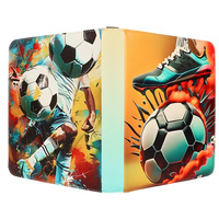 Album de cartes de football personnalisé avec fermeture éclair, 9 pochettes, 4 pochettes en cuir PU pour cartes de sport