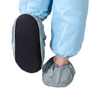 Protège-chaussures réutilisables blancs et bleus de haute qualité, antidérapants, imperméables en polyester, anti-poussière et protecteurs