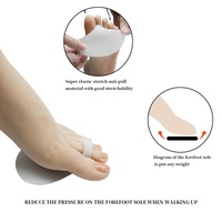 Semelle intérieure de soins des pieds en Gel, tampon métatarsien à trou unique, tampon avant-pied