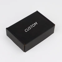 Boîtes d'expédition en carton ondulé rigide noir pour avion, pliables, pour emballage et envoi postal, boîtes cadeaux de luxe en gros