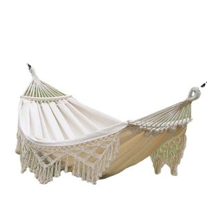 Hamac d'intérieur avec pompon perlé, chaise suspendue pour chambre à coucher - Product Image 1